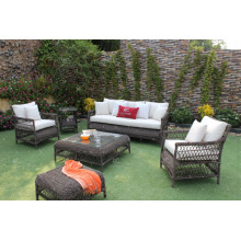 Best selling newest design synthetic PE rattan outdoor furniture living room sofa set 2017